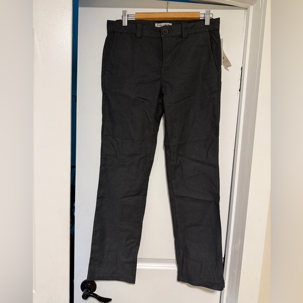 Billabong Men's Dark Gray Stretch Pants Carter Street Chinos